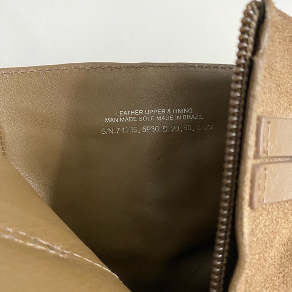 Tory Burch Leigh Suede Lug Sole Beige Ankle Boots Size 6.5 M - Picture 8 of 10